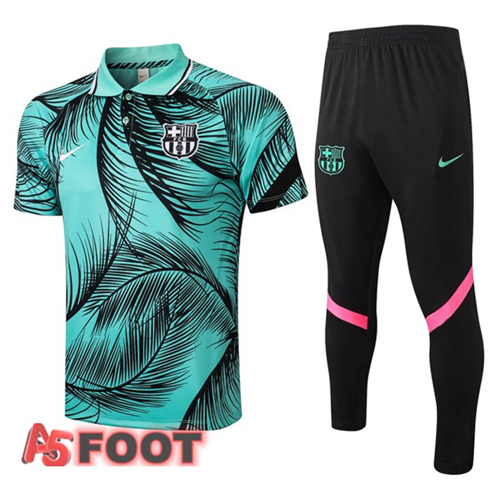 Polo de Foot FC Barcelone + Pantalon Vert 2021/2022
