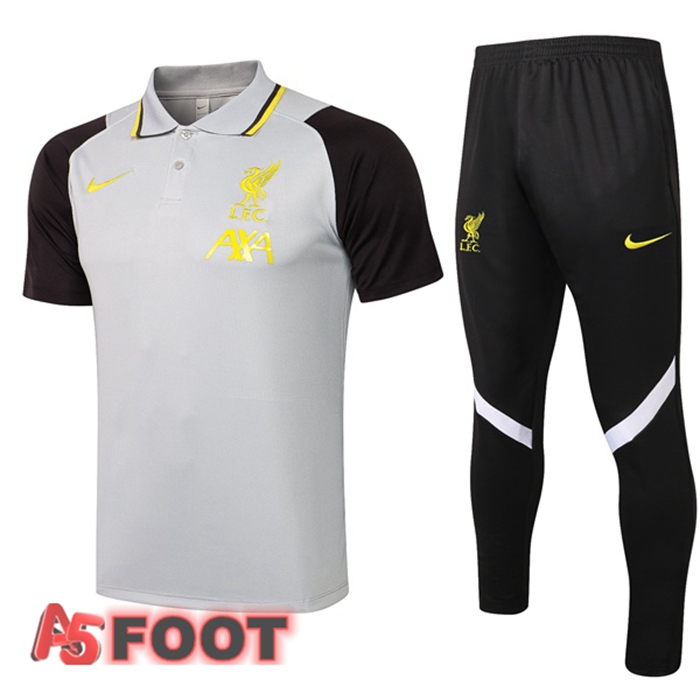Polo de Foot FC Liverpool + Pantalon Gris Noir 2021/2022