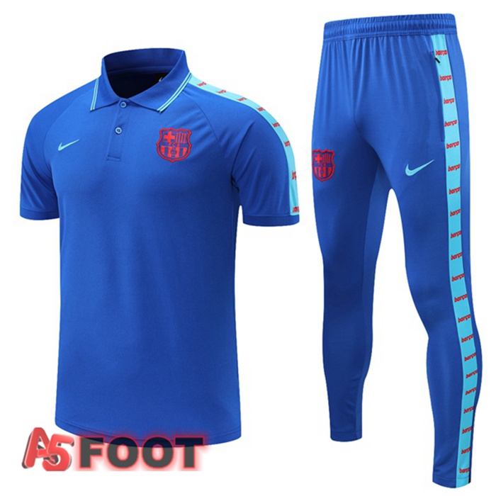 Polo de Foot FC Barcelone + Pantalon Bleu 2021/2022