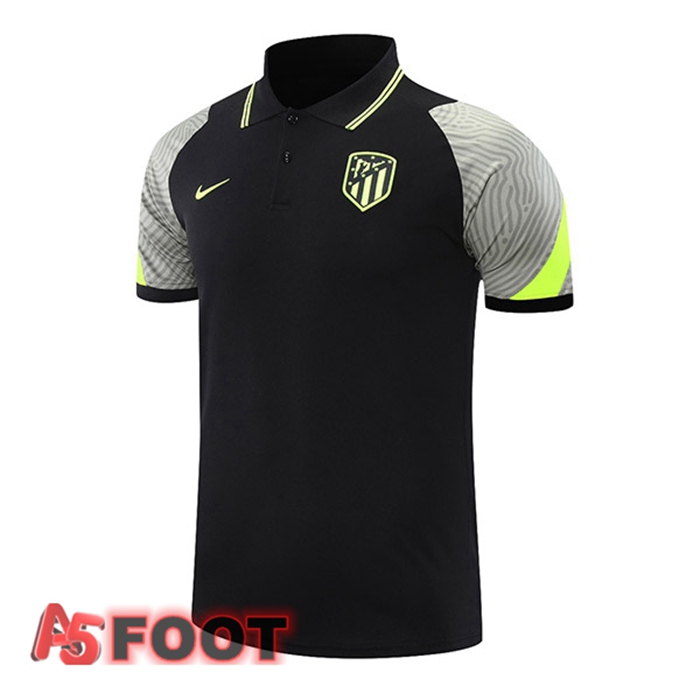 Polo de Foot Atletico Madrid Noir Gris 2021/2022