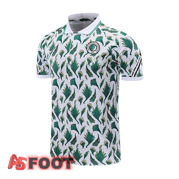 Polo de Foot Nigeria Blanc Vert 2021/2022