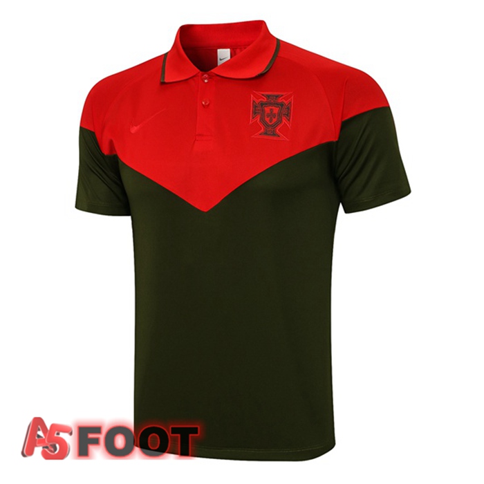Polo de Foot Portugal Rouge Vert 2021/2022