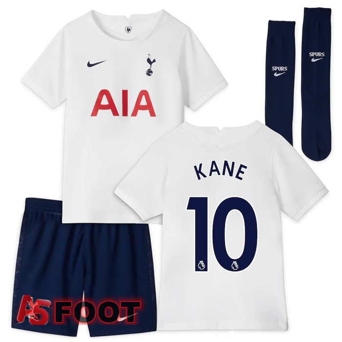Maillot Tottenham Hotspur (KANE 10) Enfant Domicile Blanc 2021/2022