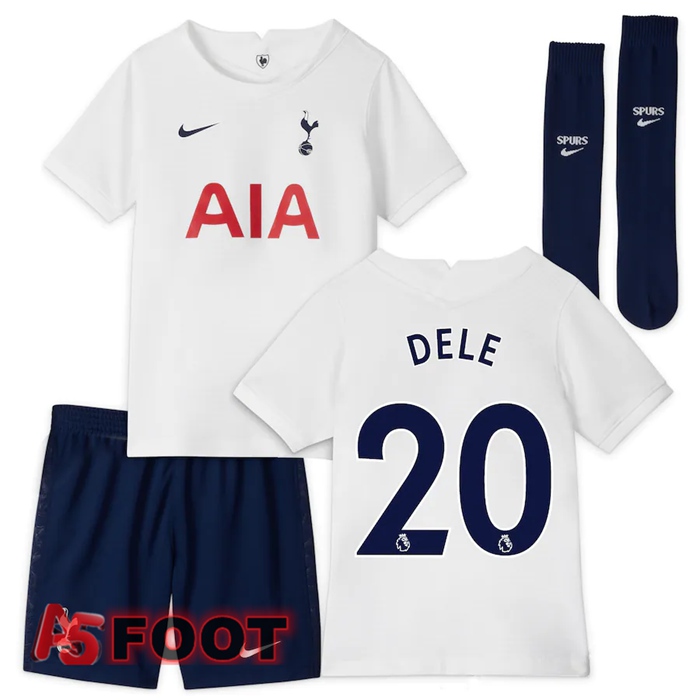 Maillot Tottenham Hotspur (DELE 20) Enfant Domicile Blanc 2021/2022