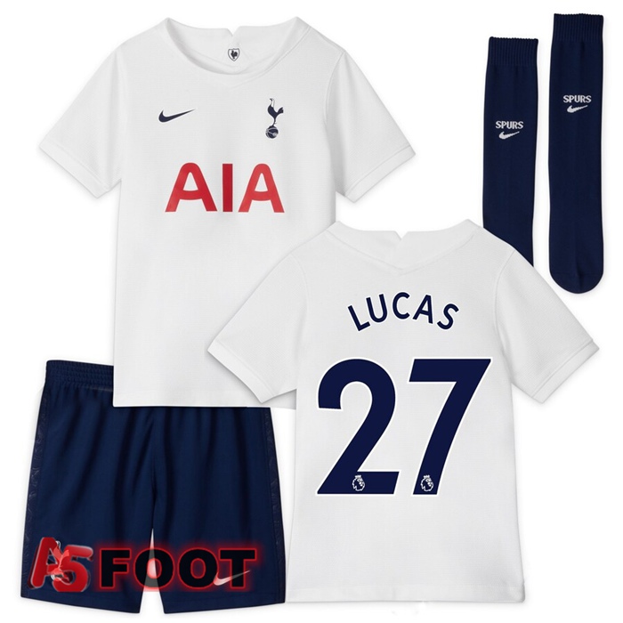 Maillot Tottenham Hotspur (LUCAS 27) Enfant Domicile Blanc 2021/2022