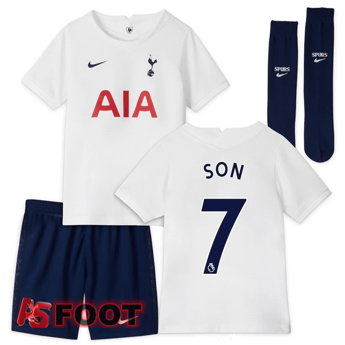 Maillot Tottenham Hotspur (SON 7) Enfant Domicile Blanc 2021/2022