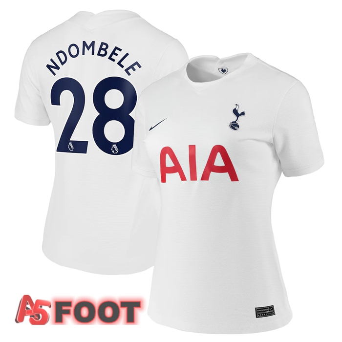Maillot Tottenham Hotspur (NDOMBELE 28) Femme Domicile Blanc 2021/2022