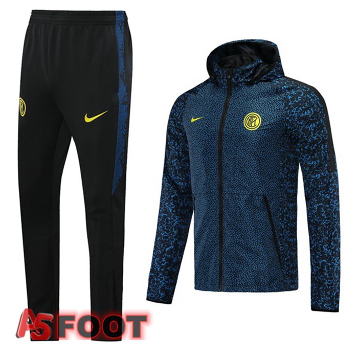 Coupe Vent Survetement de Foot Inter Milan Bleu Noir 2021/2022