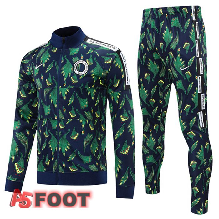Veste Survetement de Foot Nigeria Noir Vert 2021/2022