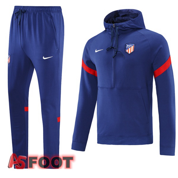 Veste A Capuche Survetement de Foot Atletico Madrid Bleu 2021/2022