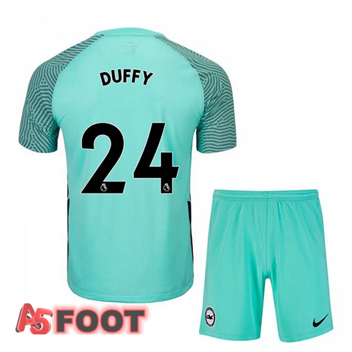 Maillot Brentford FC (DUFFY 24) Enfant Exterieur Vert 2021/22