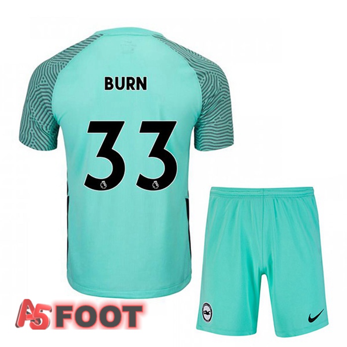 Maillot Brentford FC (BURN 33) Enfant Exterieur Vert 2021/22