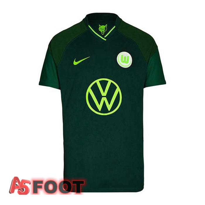 Maillot Vfl Wolfsburg Exterieur Vert 2021/22