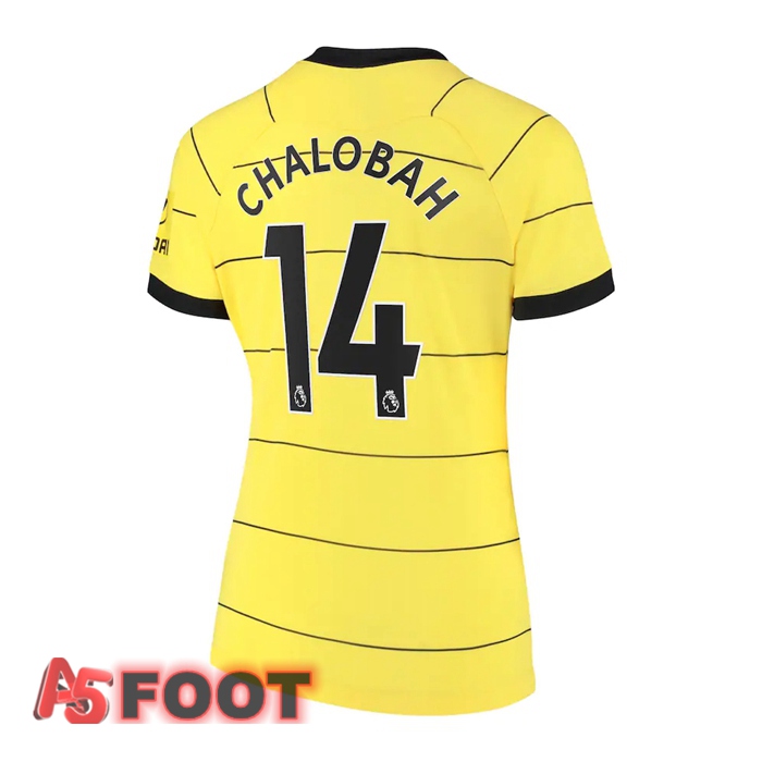 Maillot FC Chelsea (Chalobah 14) Femme Exterieur Jaune 2021/2022