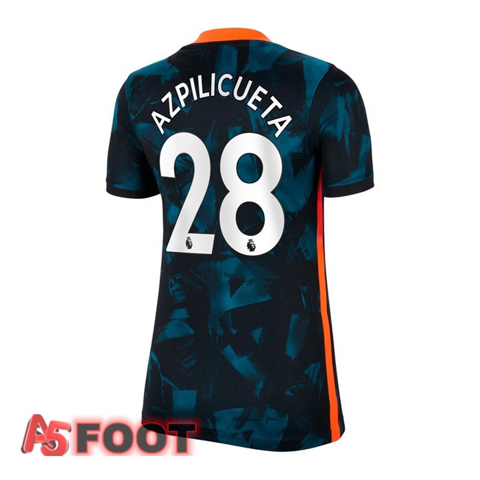 Maillot FC Chelsea (AZPILICUETA 28) Femme Third Vert/Noir 2021/2022