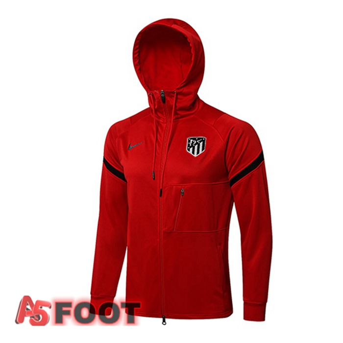 Veste A Capuche Atletico Madrid Rouge 2021/2022