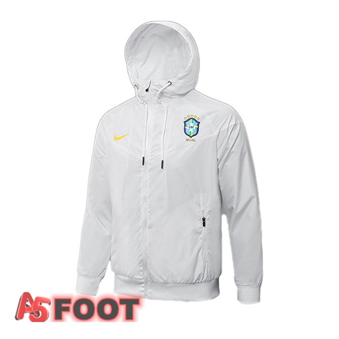 Veste A Capuche Bresil Blanc 2021/2022