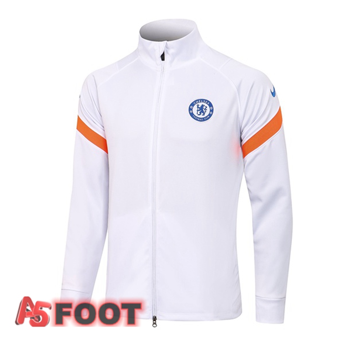 Veste de Foot FC Chelsea Blanc 2021/2022