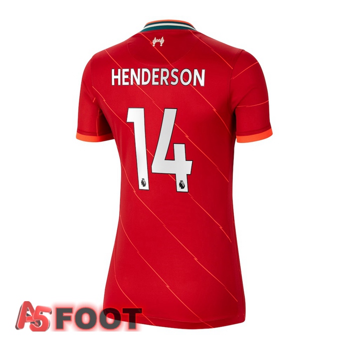 Maillot FC Liverpool (HENDERSON 14) Femme Domicile Rouge 2021/2022