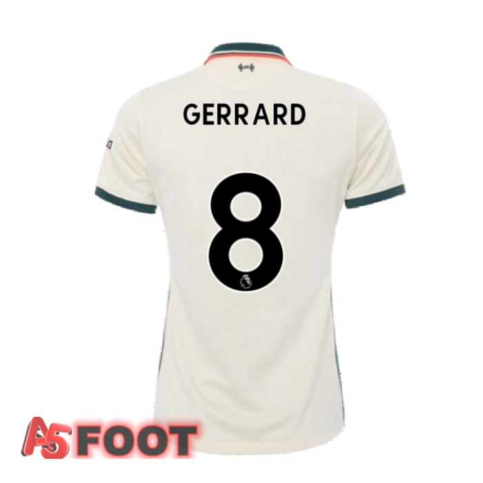 Maillot FC Liverpool (GERRARD 8) Femme Exterieur Bronzer 2021/2022
