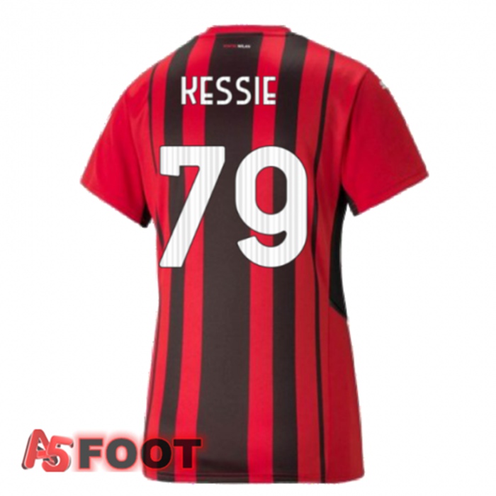 Maillot Milan AC（KESSIE 79）Femme Domicile Rouge/Noir 2021/2022
