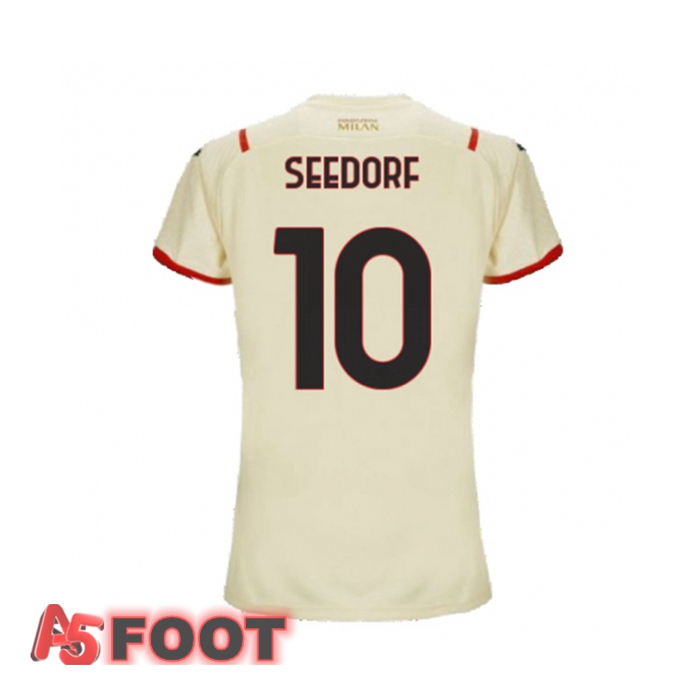Maillot Milan AC（BRAHIM 10）Femme Exterieur Beige 2021/2022