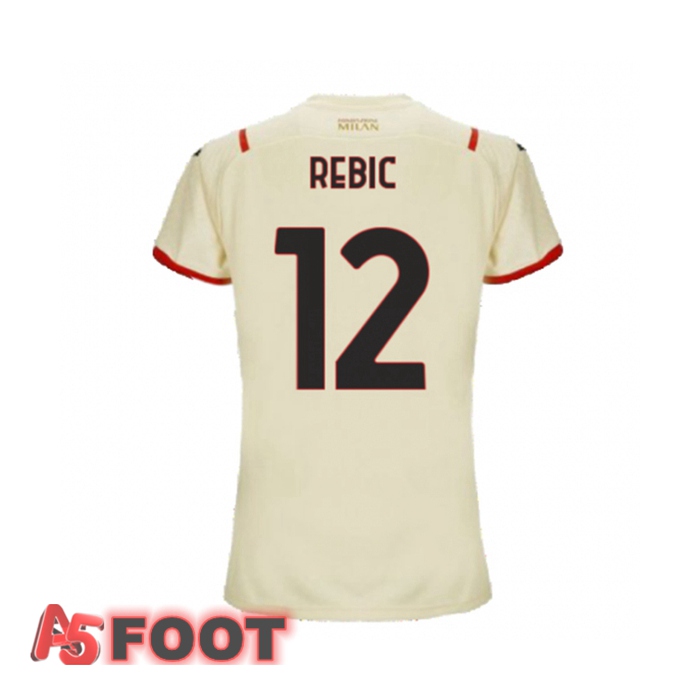 Maillot Milan AC（A.REBIC 12）Femme Exterieur Beige 2021/2022