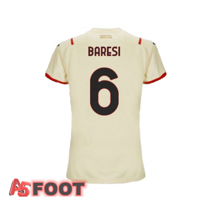 Maillot Milan AC（BARESI 6）Femme Exterieur Beige 2021/2022