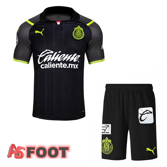 Maillot CD Guadalajara Enfant Exterieur Noir 2021/22