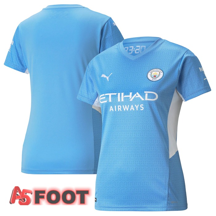 Maillot De Foot Manchester City Femme Domicile Bleu Clair 2021/2022