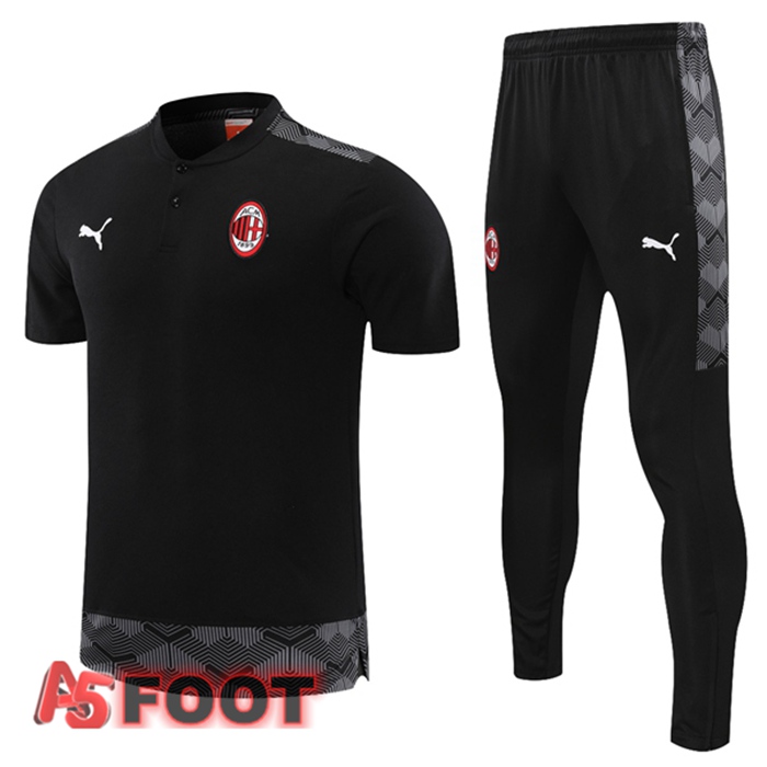 Polo de Foot Milan AC + Pantalon Noir 2021/2022