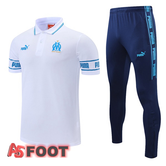 Polo de Foot Marseille OM + Pantalon Blanc 2021/2022
