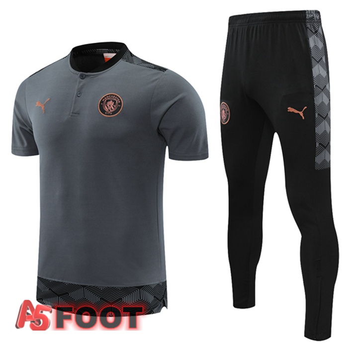 Polo de Foot Manchester City + Pantalon Gris 2021/2022