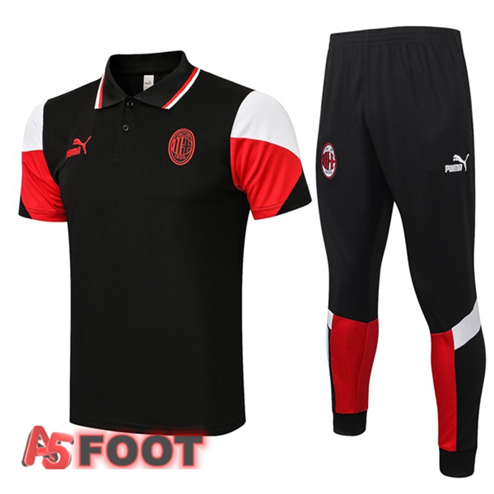 Polo de Foot Milan AC + Pantalon Noir 2021/2022