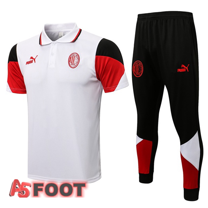 Polo de Foot Milan AC + Pantalon Blanc 2021/2022