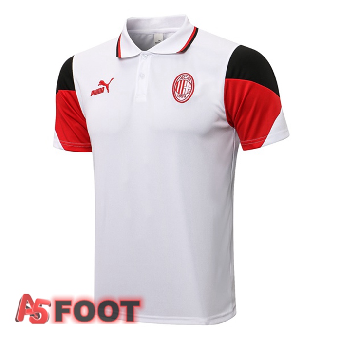 Polo de Foot Milan AC Blanc 2021/2022