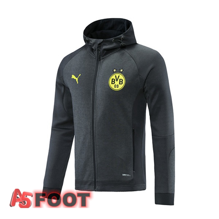Sweat Capuche Dortmund BVB Noir Gris 2021/2022