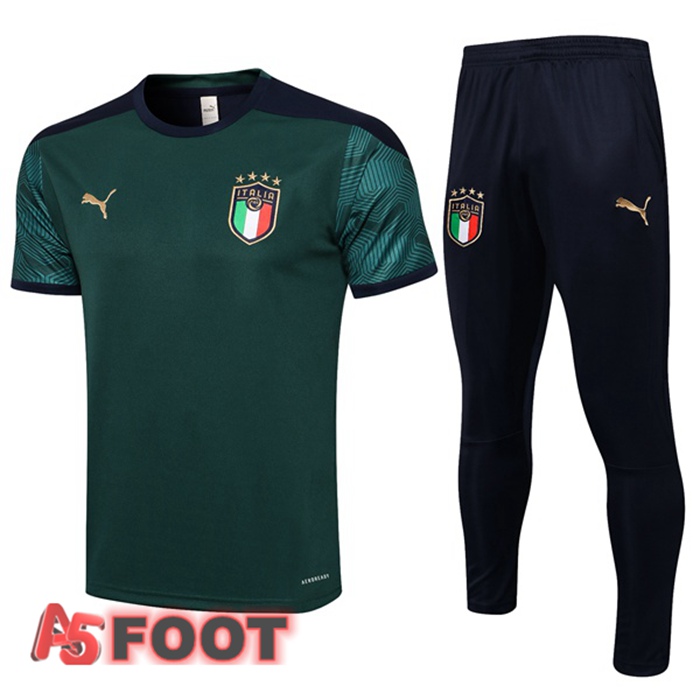 Training T-Shirts Italie + Pantalon Vert 2021/2022