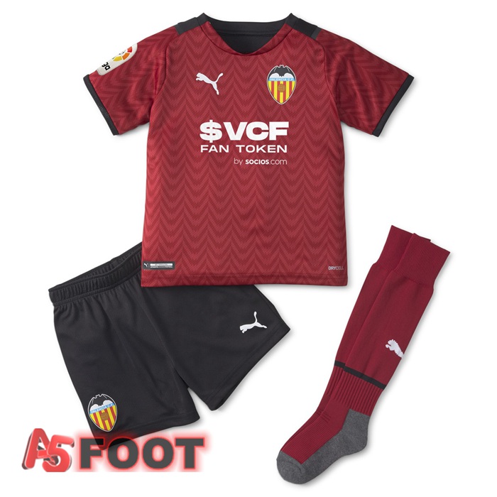 Maillot FC Valencia Enfant Exterieur Rouge 2021/2022