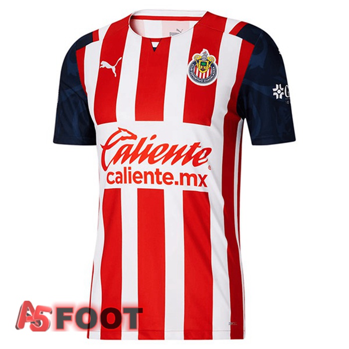 Maillot CD Guadalajara Domicile Rouge Blanc 2021/22