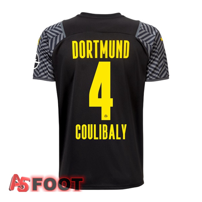 Maillot Dortmund BVB (Coulibaly 4) Femme Exterieur Noir 2021/22