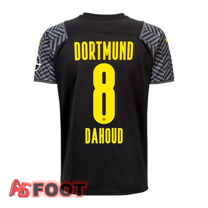 Maillot Dortmund BVB (Dahoud 8) Femme Exterieur Noir 2021/22