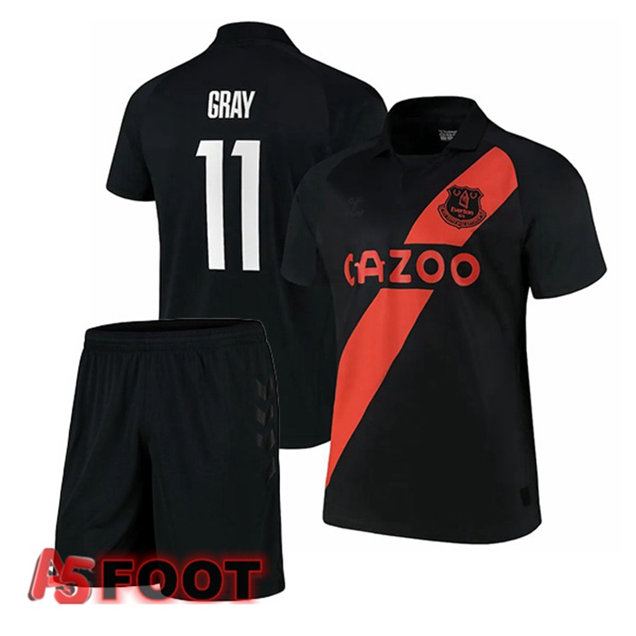 Maillot Everton (Gray 11) Enfant Exterieur Noir 2021/22