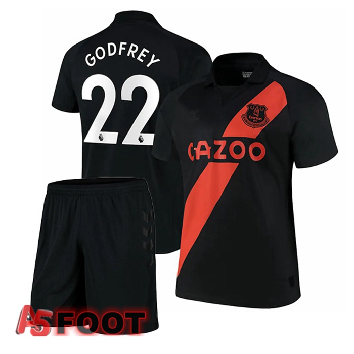 Maillot Everton (Godfrey 22) Enfant Exterieur Noir 2021/22