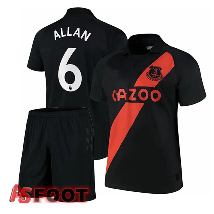 Maillot Everton (Allan 6) Enfant Exterieur Noir 2021/22