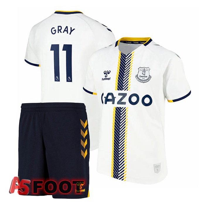 Maillot Everton (Gray 11) Enfant Third Blanc 2021/22