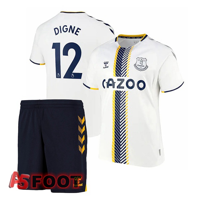 Maillot Everton (Digne 12) Enfant Third Blanc 2021/22
