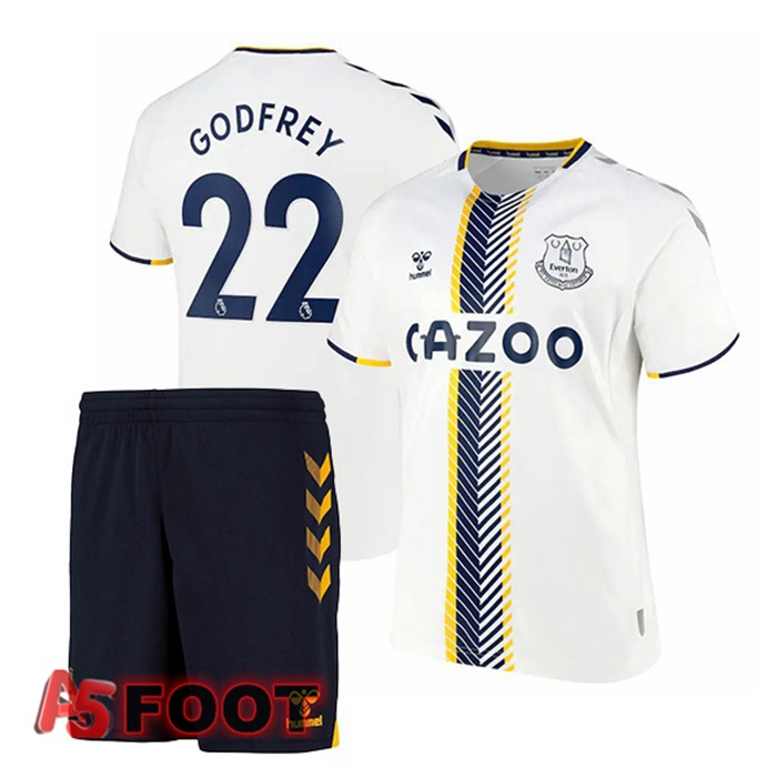 Maillot Everton (Godfrey 22) Enfant Third Blanc 2021/22