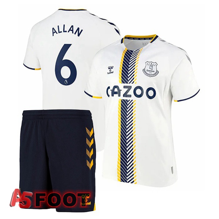 Maillot Everton (Allan 6) Enfant Third Blanc 2021/22