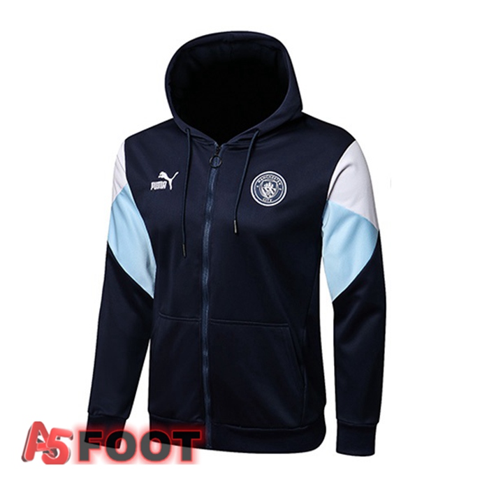 Veste A Capuche Manchester City Bleu Royal 2021/2022